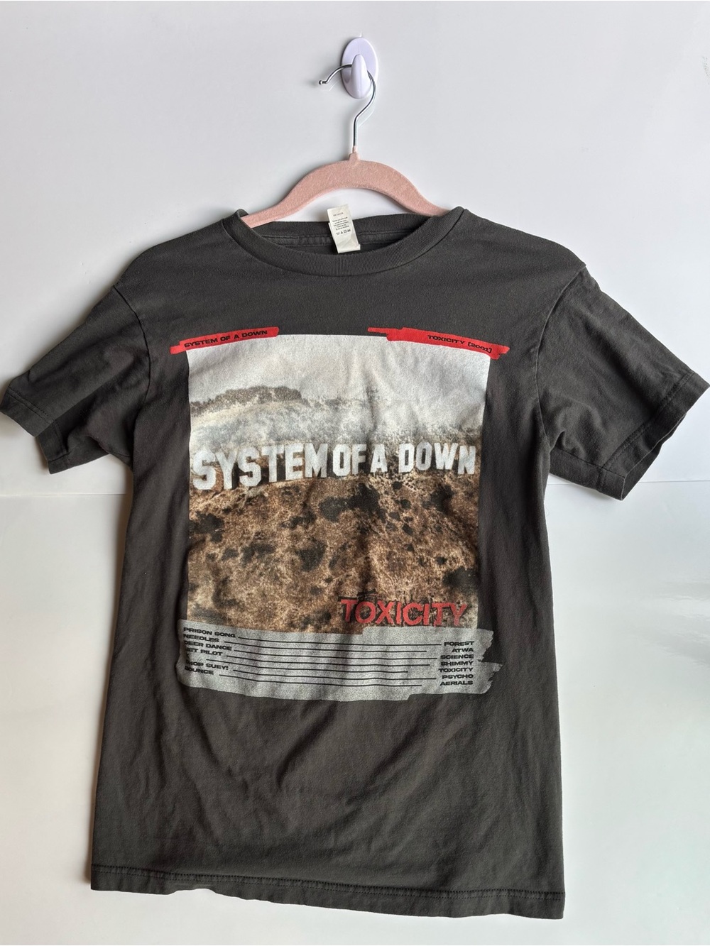 tultex System of a down toxicity band tee graphic tee Rock Metal grey